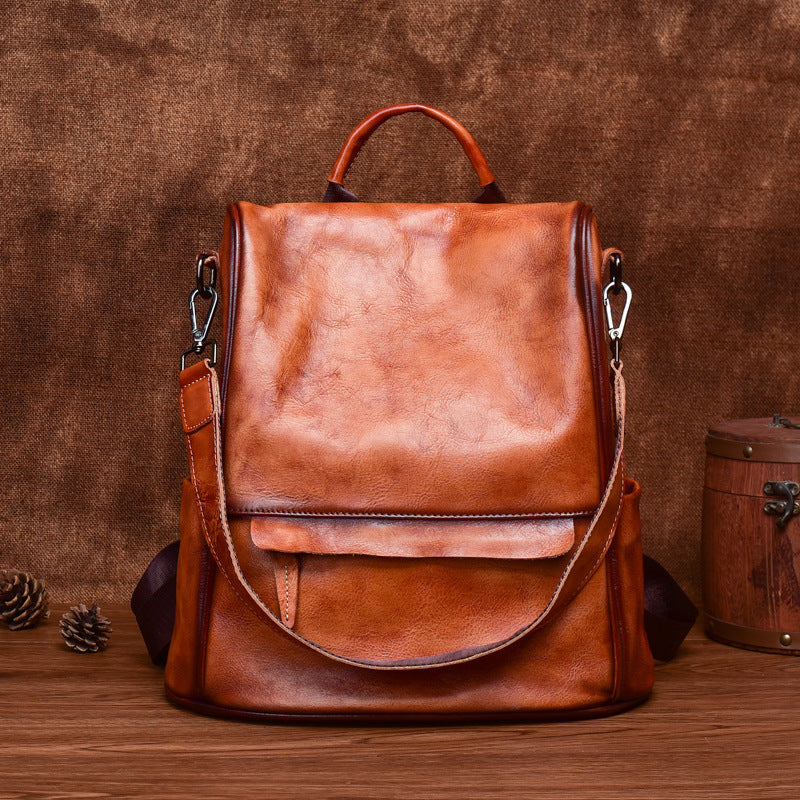 Leather Anti-Theft Backpack Secondary image