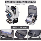 Large Capacity Travel Backpack with Shoe Compartment