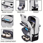 Large Capacity Travel Backpack with Shoe Compartment